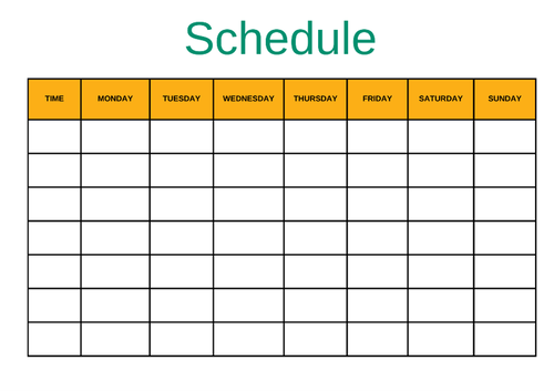 Visual schedule